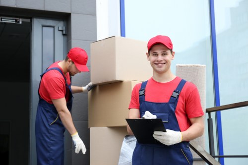 Customer walking safely through a storage facility entrance