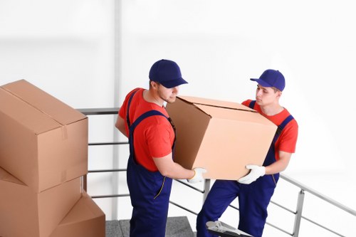 Moving boxes prepared for a local removals service in Bellingham