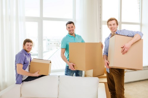 Fragile belongings and packing supplies for a Bellingham move