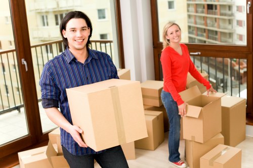 Storage unit aisle kept clear and orderly for safe access